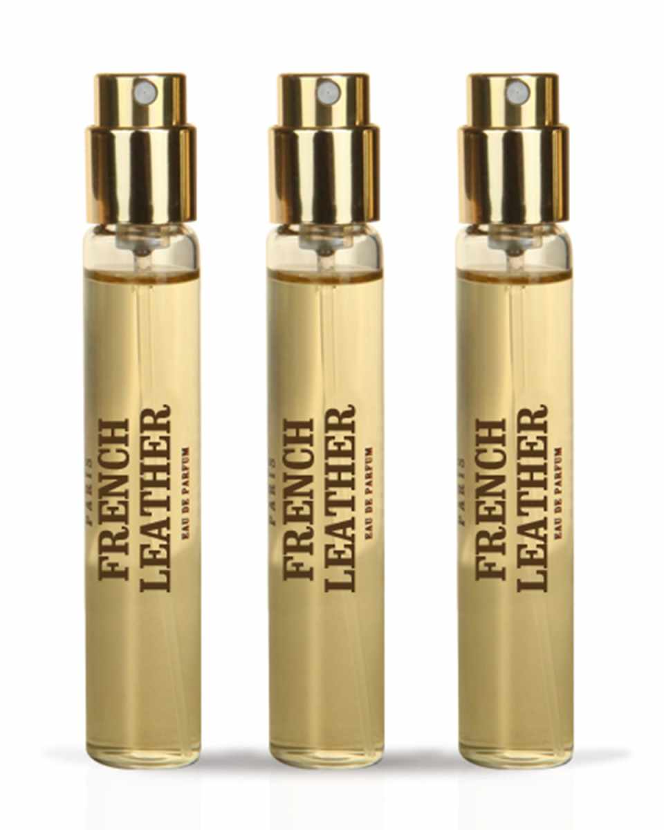 French Leather Travel Spray Refills, 3 x 0.3 oz./ 10 mL